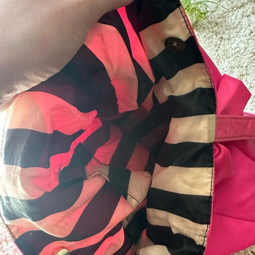 Used Juicy Couture hot pink vintage huge big giant beach bag tote.